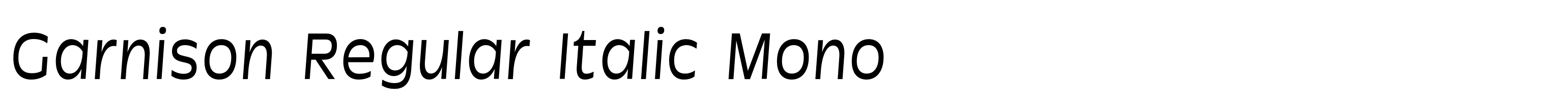 Garnison Regular Italic Mono